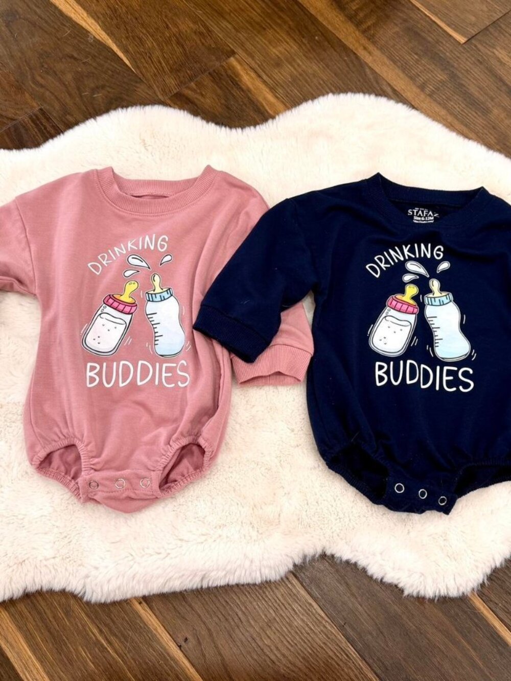 Stafaz Drinking Buddies Onesie Set of 2